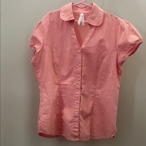 Pink Button-Up Top XS